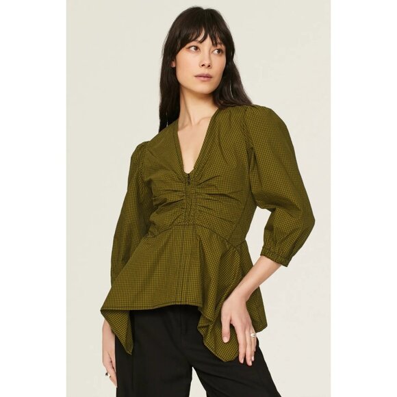 Proenza Schouler Tops - R-82. Proenza Schouler Plaid Poplin Top US 2